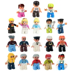 Оптовая продажа 10 шт./лот DUPLOES большой размер символов BUILDING BLOCK части игрушки коллекции подарков детские игрушки небольшой рисунок куклы
