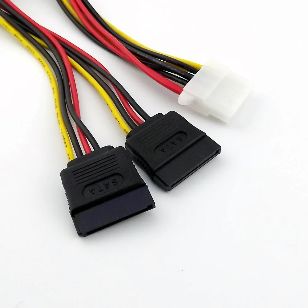5x Pack IDE//Molex 4-Pin Male to Serial SATA 15-Pin Female Y-Power Cable