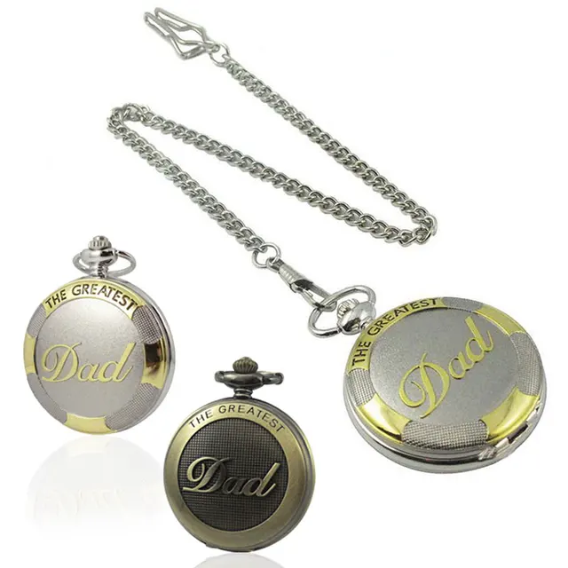 New Arrive Bronze Big Size DAD Pocket Watch With Chain Fashion & Leisure Necklac New Arrive Bronze Big Size DAD Pocket Watch With Chain Fashion & Leisure Necklac