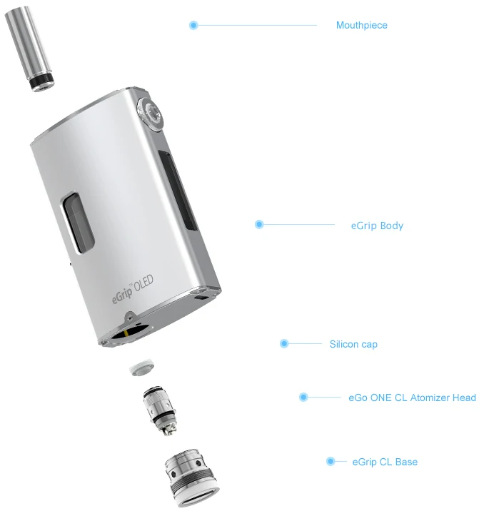 Оригинальный Joyetech eGrip VT/егрип OLED CL стартовый набор 30 Вт современный бокс Vape с 1500
