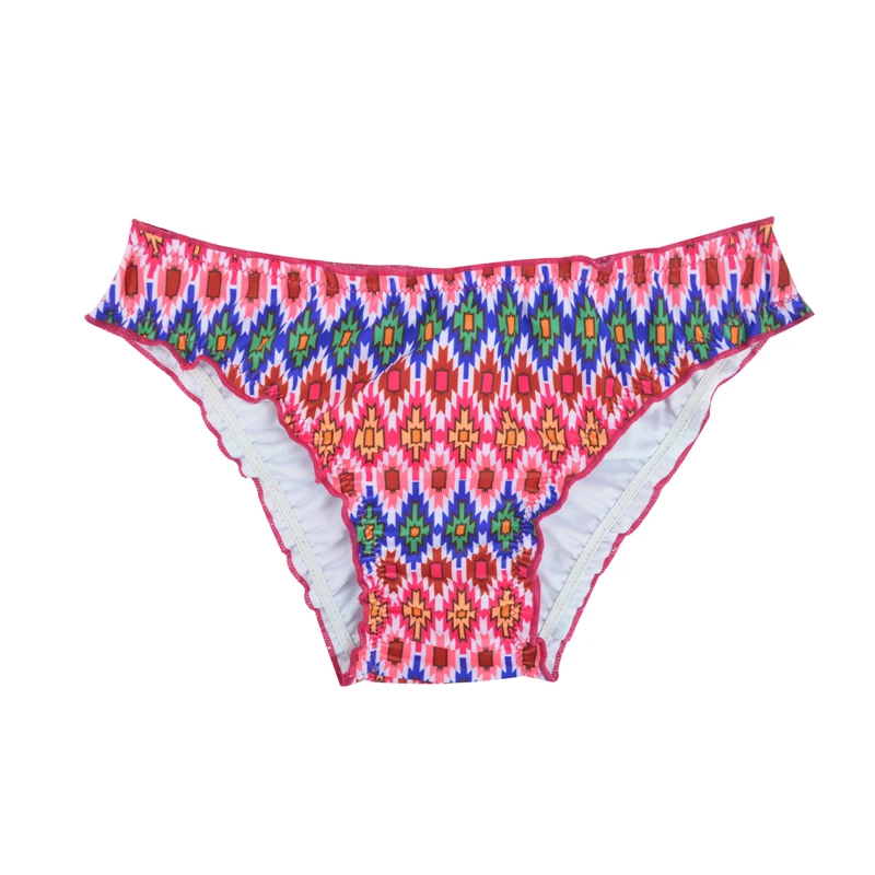 M&M 2019 Sexy Bikini Bottom Brazilian Women Swim Briefs Micro Chiffons Print Shorts Two-Piece Separates Swimwear Swimsuit B607