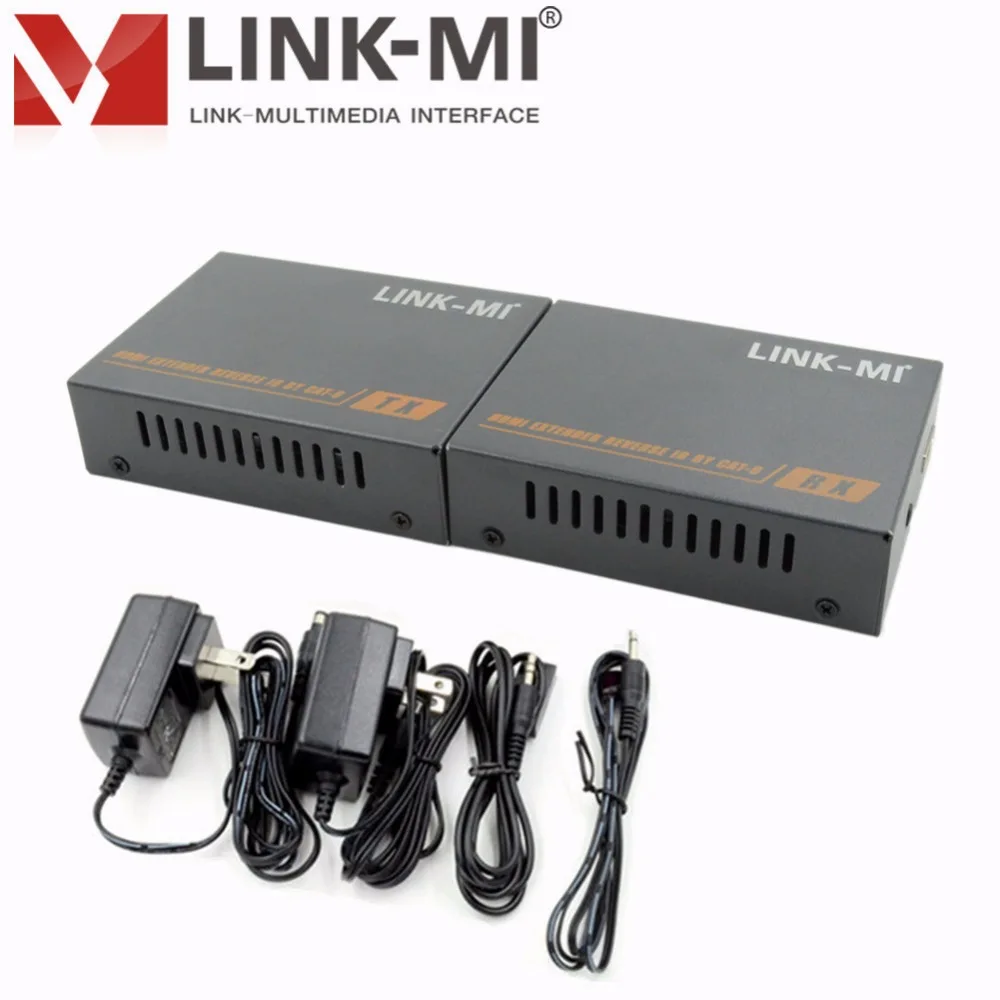 LINK MI LM HT208 60 м HDMI удлинитель с ИК по одной Cat6 кабель Full HD 1080 P hdmi передатчик и