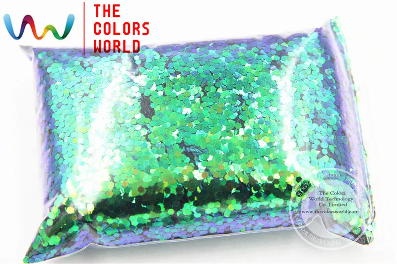 

TCR402 Iridescent Malachite Green With Purple and Gold luster color 1.5MM Size glitter for nail Art or other DIY decoration