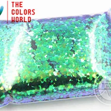 Tcr402 переливающийся Малахит зеленый с фиолетовым и золотой блеск цвет 1.5 мм Размеры блеск для ногтей Книги по искусству или другие DIY украшения