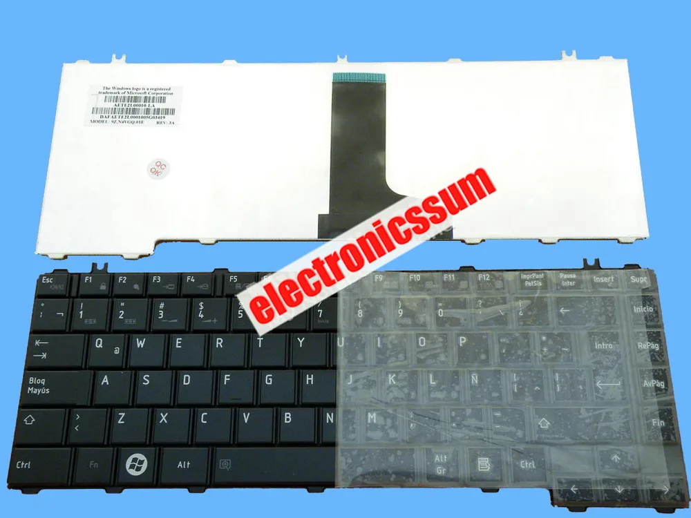 For Toshiba Satellite C600 NSK TM0GQ 1E 9Z N4VGQ 01E AETE2L00010 NSK TM0SQ 1E Laptop Keyboard 