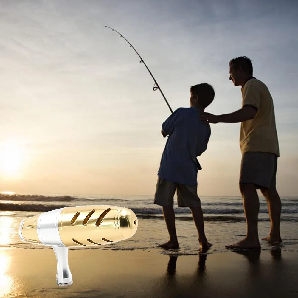 Manche de moulinet de pêche en aluminium Aviation SANLIKE adapté pour le Type SHIMANO B & Daiwa Type L moulinet de pêche à la traîne bouton de poignée