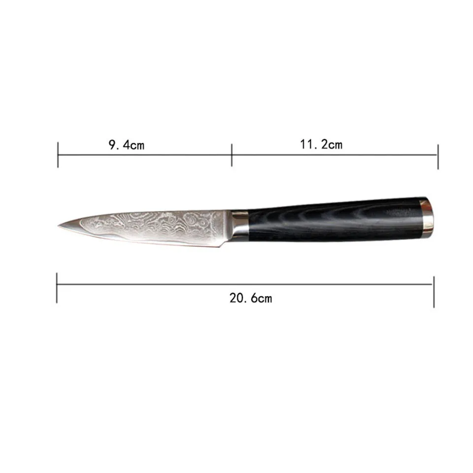 FINDKING набор дамасских ножей 8 дюймов нож шеф-повара 7,5 дюймов santoku 5 дюймов Универсальный 3," нож для очистки овощей