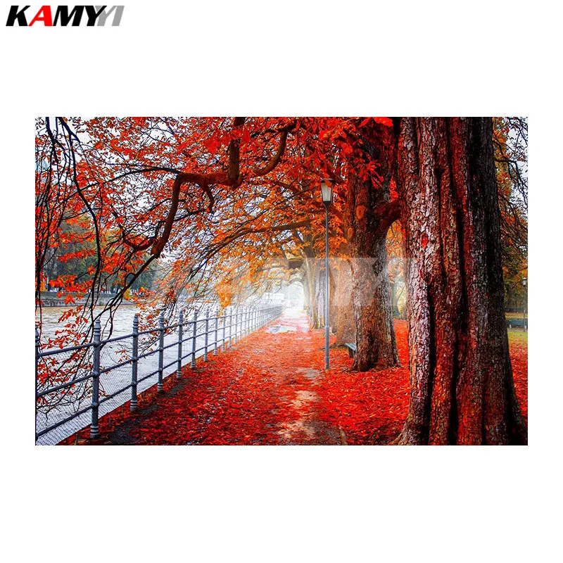 2018 New Landscape Unlimited 5D DIY Diamond painting Cross stitch Full Square Diamond embroidery full Round Diamond mosaic Home decor-3_