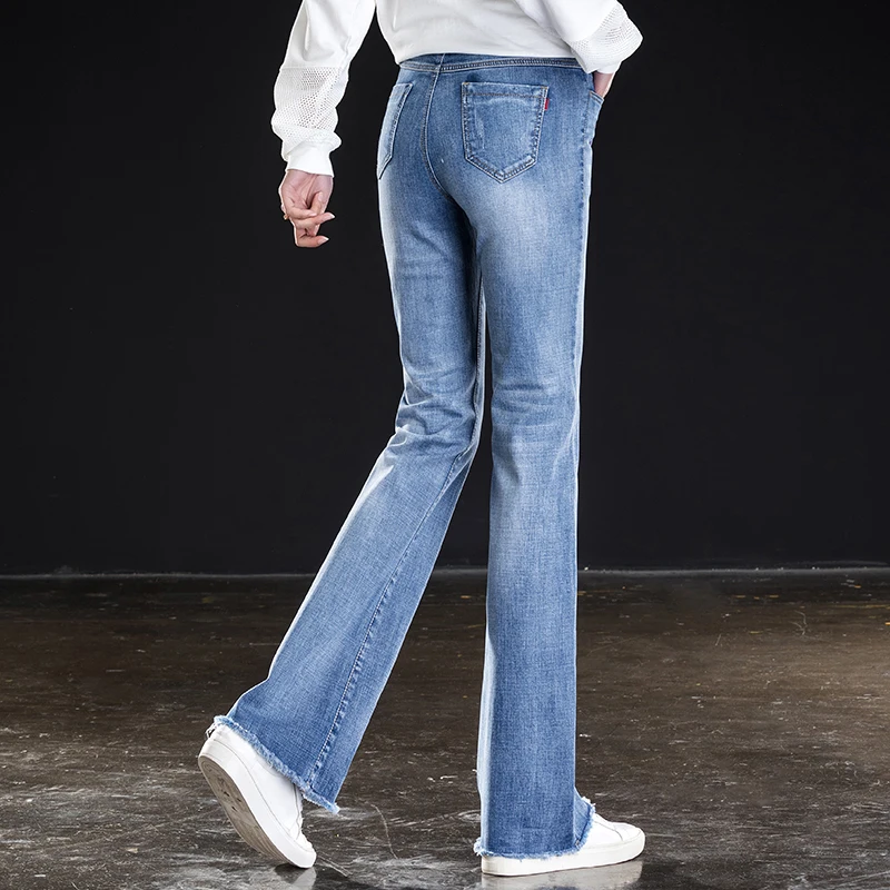 Women Vintage High Waist Stretchy Multi Button Fit Flare Jeans Ladies Casual Washed Denim Bell ButtonTrousers Spring Summer Women Vintage High Waist Stretchy Multi Button Fit Flare Jeans Ladies Casual Washed Denim Bell ButtonTrousers Spring Summer