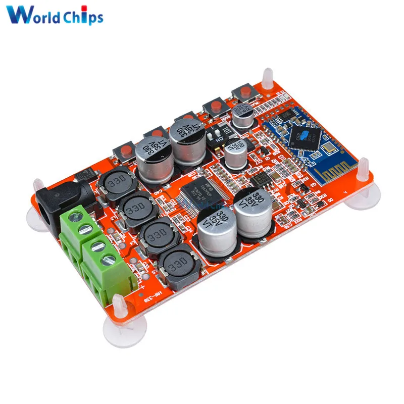 

TDA7492P 50W+50W Wireless Bluetooth 4.0 Audio Receiver Digital Amplifier Board 2.1 Interface 8 ~ 25V DC Power Supply