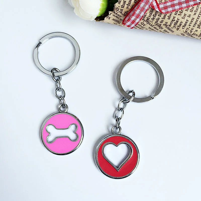 MINI Photo frame key chain pendants Tag key Heart shaped charm