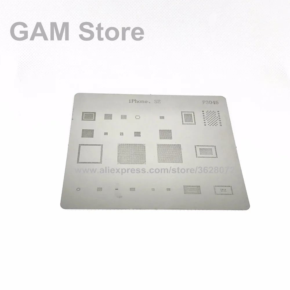 

For iPhone SE BGA Stencil CPU RAM Wifi Nand Flash Baseband Power Amplifier Audio IC Reballing Chip Pin Solder Template P3045