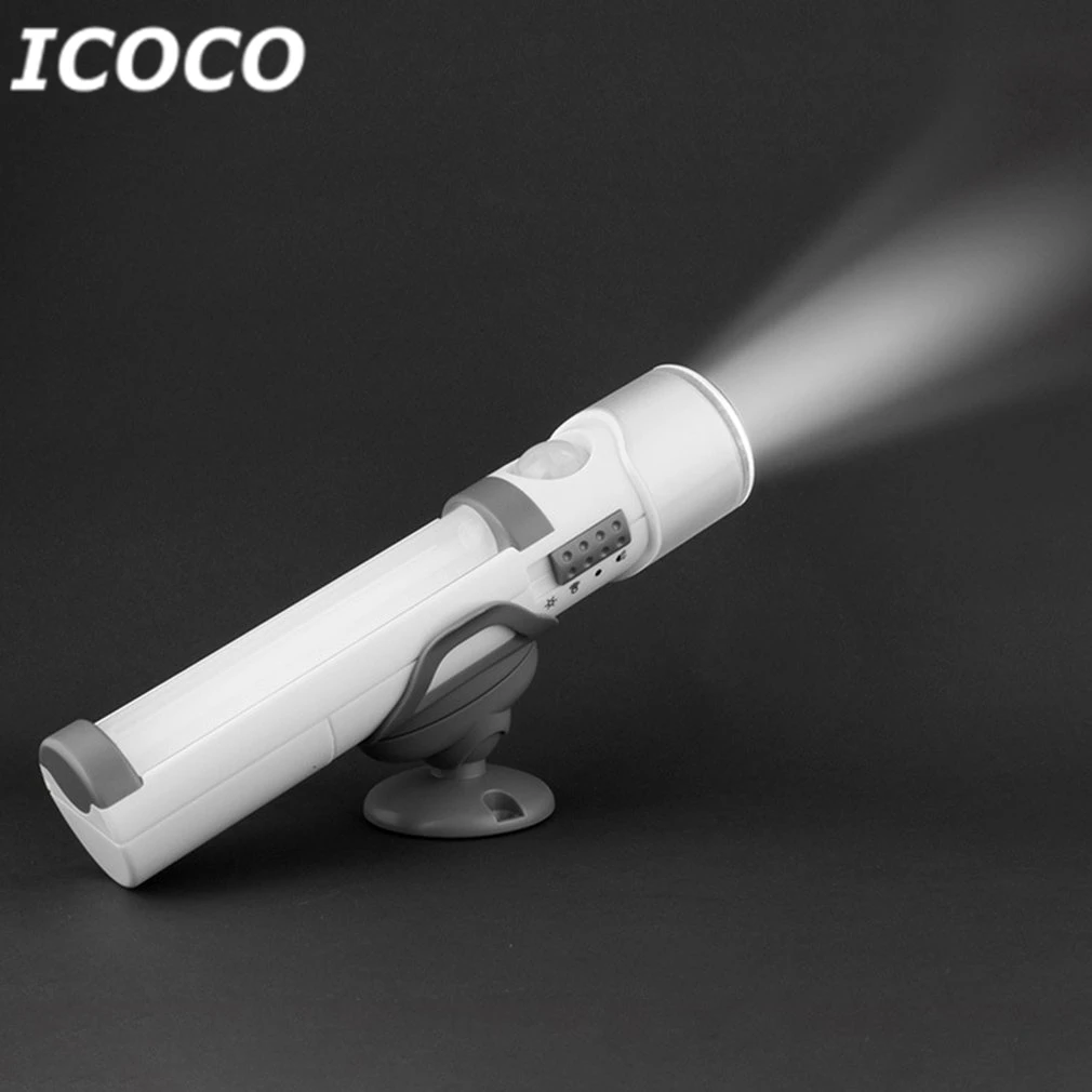 ICOCO 3in1 Super Bright LED Torch Human Motion Sensor Night Light 360