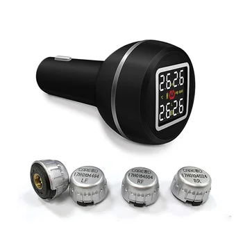 

D580C-WI Car Tire Pressure Alarm Real Time Digital Tire Pressure Monitoring System Wireless Smart TPMS With 4 External Sensors