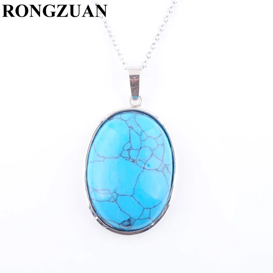 Овальные чакры с бусинами RONGZUAN из натурального искусственного камня ожерелья и