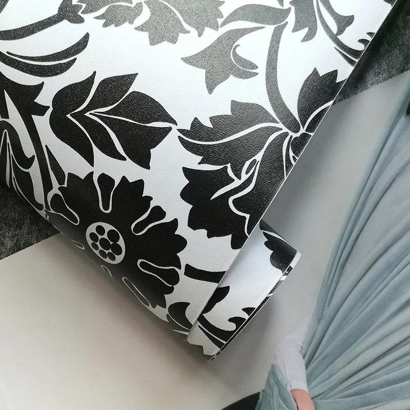 Современные самоклеящиеся обои 45 см x 10 м из ПВХ в черно-белую полоску, наклейка на стену для кухни, ванной комнаты, мебели для дома