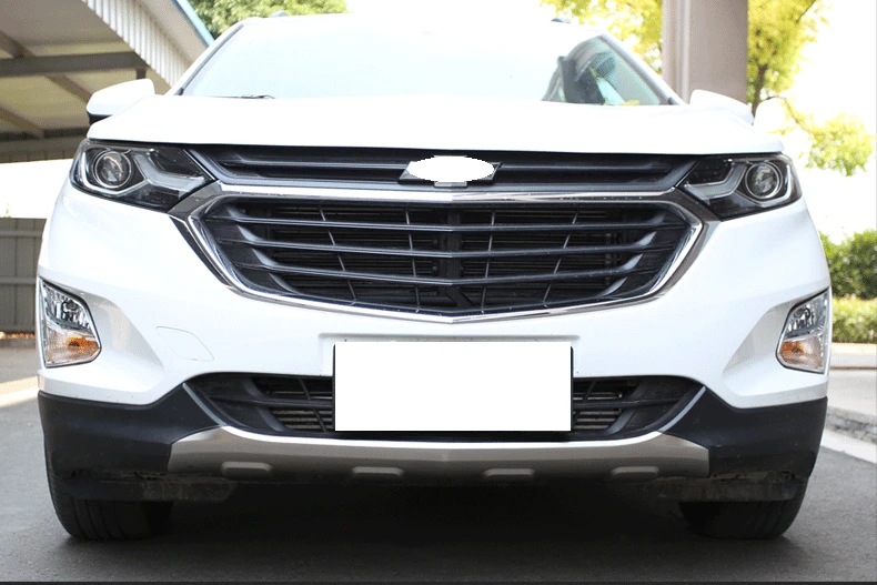 Для Chevrolet Equinox Нержавеющая сталь Передняя и задняя панель бампера Guard погрузчики пластина, бар защиты 2 шт. Тюнинг автомобилей