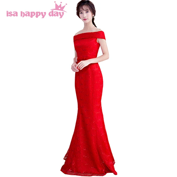 Vintage Inspired Y Red Bridesmaid Lace Brides Maid Dresses Long Vintage Inspired Y Red Bridesmaid Lace Brides Maid Dresses Long Bridesmaids Mermaid Dress China Bride Wedding