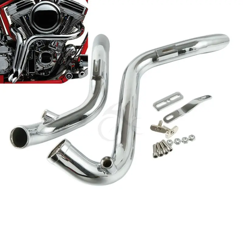 1 75 1 3 4 Drag Pipes Exhaust For Harley Softail Sportster 883 1200 Custom Forword