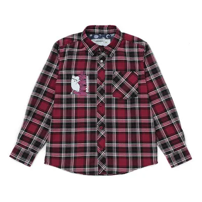 Детские рубашки в клетку Moomin, Новое поступление года, модные красные рубашки с v-образным вырезом из хлопка рубашки с длинными рукавами унисекс - Цвет: 104