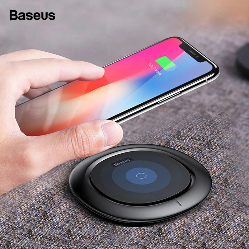 

Baseus Wireless Charger For iPhone Xs Max Xr X 8 Qi Fast Wireless Charging For Samsung S9 S8 Note 8 9 USB Wireless Charger Pad