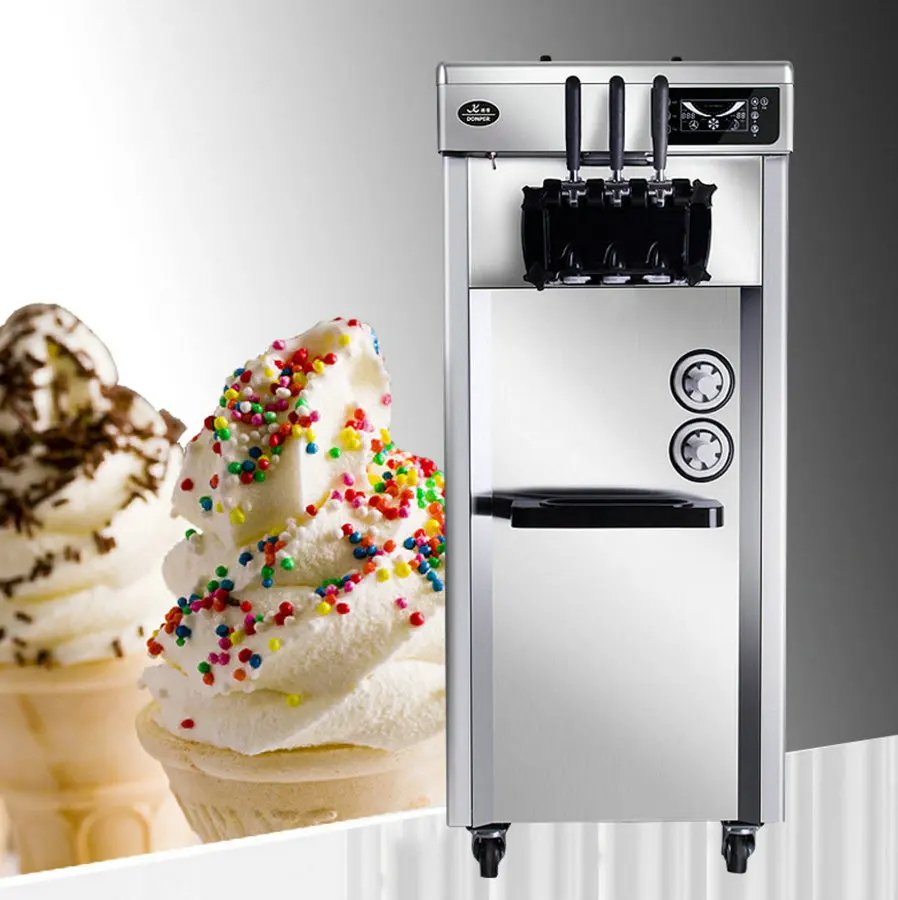 High quality 220v electric ice cream machine vertical auto soft ice