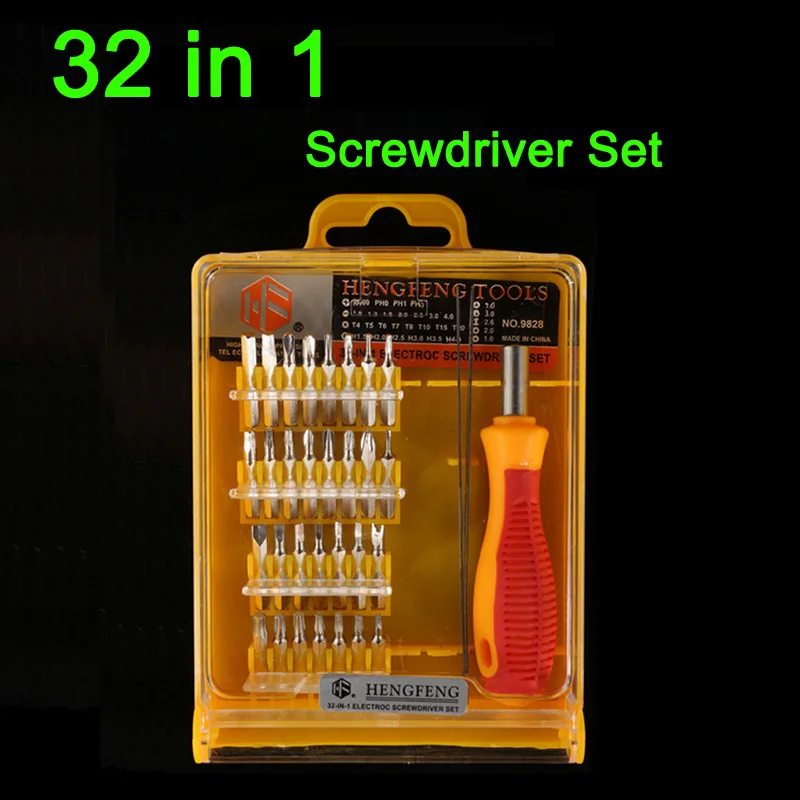 32 in 1 Mini Screwdriver Bit Set Precision Tools Hex Torx Phillips Kit