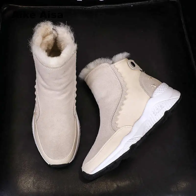 

Winter Women Snow Boots Keep Warm Non-slip Plush Ankle For Shoes Platform 2018 New Suede Female High Boots Botas Femininas Botas