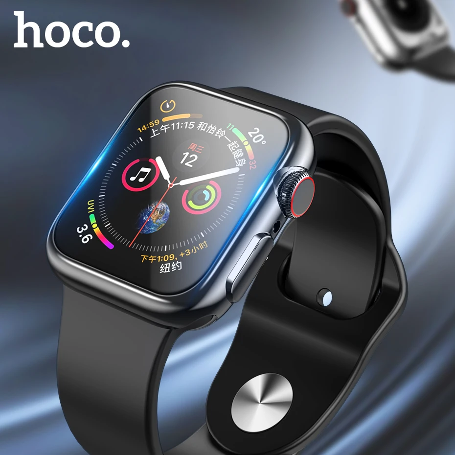 

HOCO Luxury Plated Silicone Case for Apple Watch Series 4 Bumper 40mm 44mm Soft TPU Protective Cover Ultra thin Frame Watch4