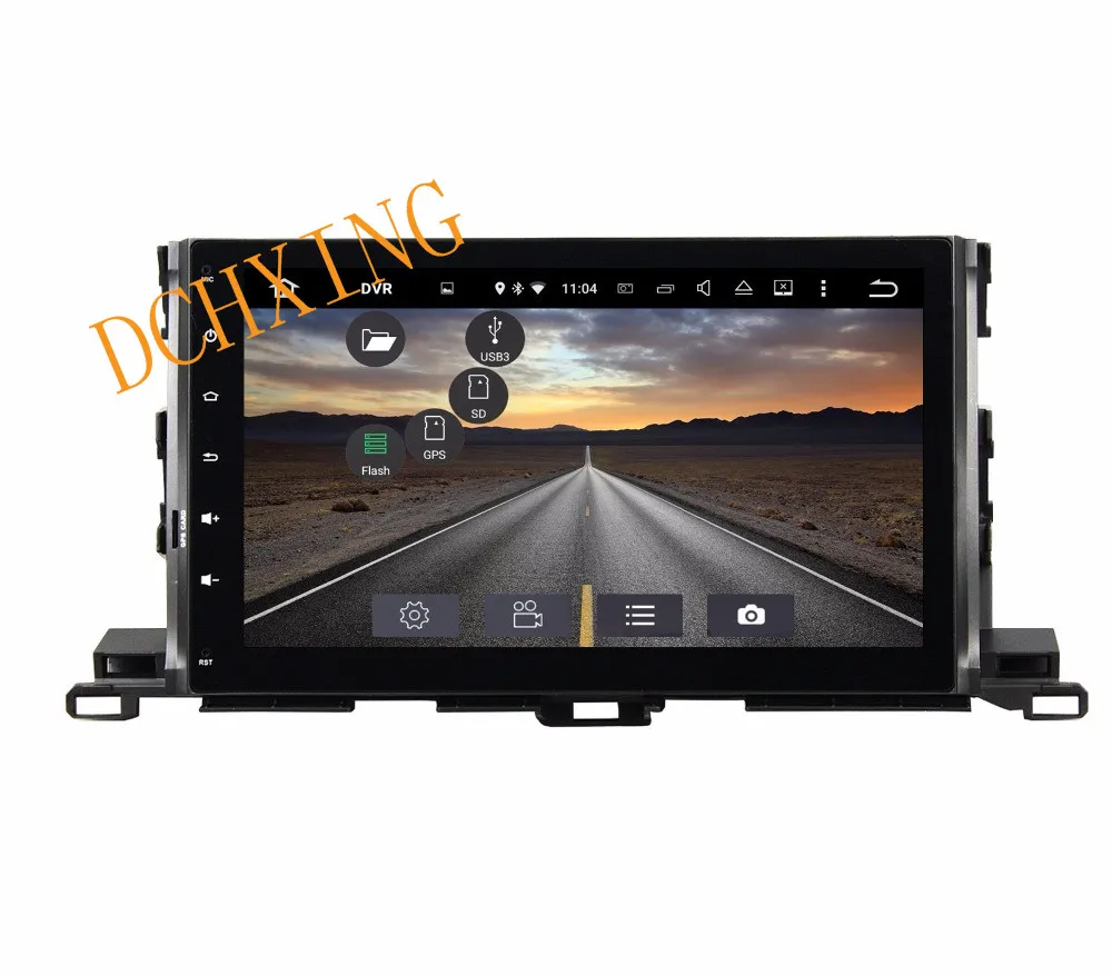 Flash Deal 10.1" Android 9.0 octa core Car DVD player GPS for Toyota Highlander 2015 4GB RAM Bluetooth 64GB NAVIGATION STEREO radio media 8