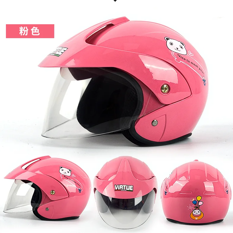 Vandalir Prohibir Estereotipo factory kids helmets motorcycle half face electric bicycle child baby  cartoon four seasons sale safety cascos pink _ - AliExpress Mobile