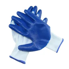 1 пара нитриловых рабочих перчаток, матовые защитные резиновые перчатки, противоскользящие, не режущие, многоразовые нейлоновые перчатки, защитные рабочие перчатки