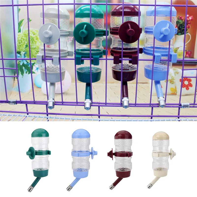 Image Pet Dog Puppy Drinking Feeding Hanging Water Bottle Automatically Water Feeder Dispenser Bottles Free Shipping 4 Color