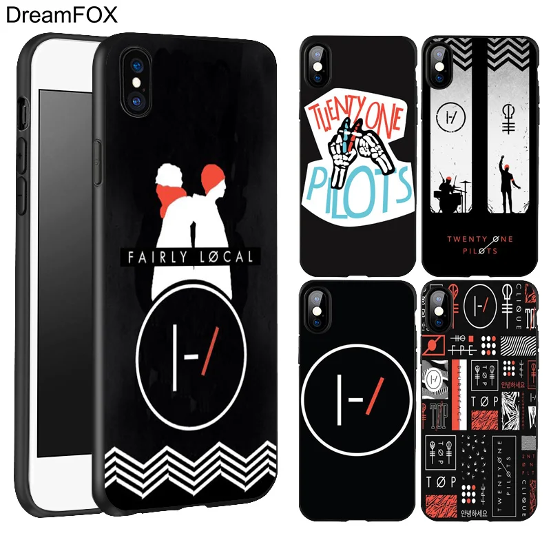 

DREAMFOX L274 Twenty One Pilots Black Soft TPU Silicone Case Cover For Apple iPhone 11 Pro XR XS Max X 8 7 6 6S Plus 5 5S 5G SE