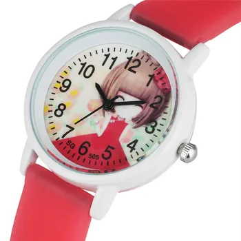 

Classic Candy Color Series Quartz Watch Movement for Children Cartoon Small Dial Watches Stylish Silicone Strap Wristwatch