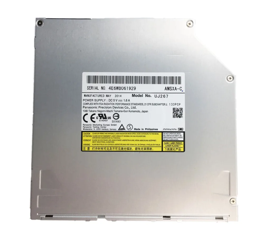 Orignal NEW bluray drive internal BD RE uj 267 6X SATA 9.5mm bluray