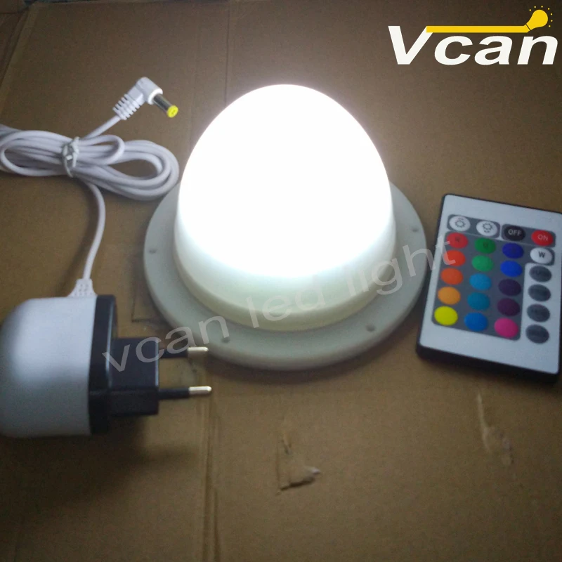 

6 pcs DHL Free Shipping Super Bright wireless battery powered SMD5050 LED with remote control colors change