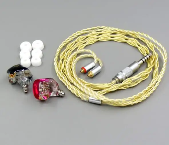 LN005919 чистый серебряный золотой кабель+ DIY пользовательские 5 единиц динамики арматура в ухо наушники+ MMCX кабель для Shure se535 se846 - Цвет: Type10