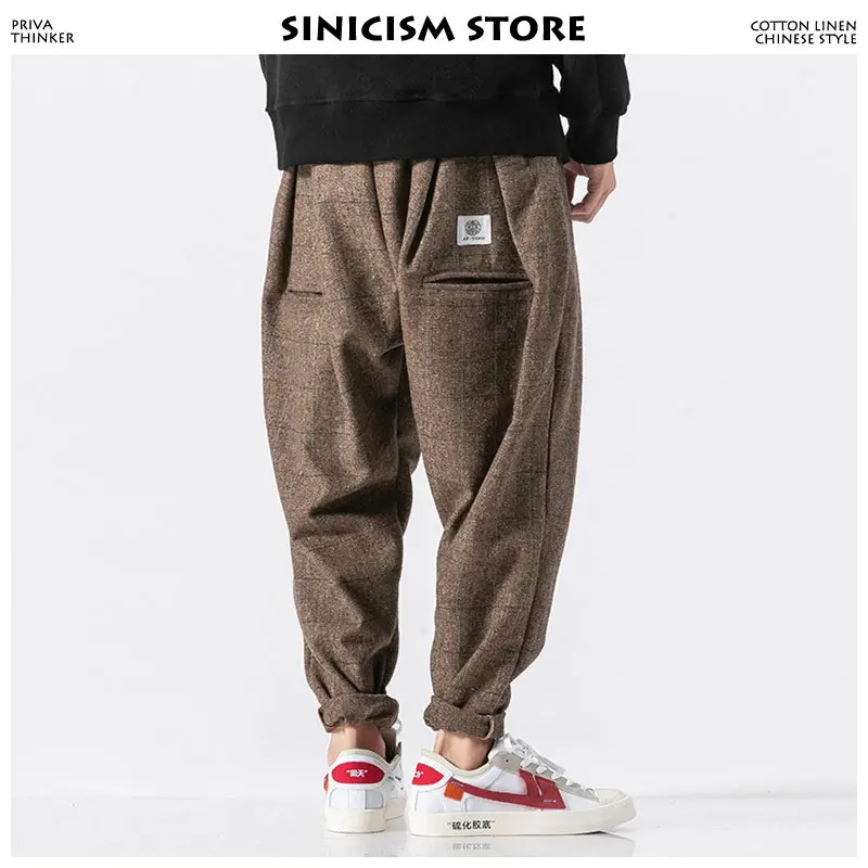 Sinicism Store мужские зимние шаровары мужские уличные штаны мужские хип-хоп повседневные модные штаны для бега брюки размера плюс