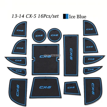 

For Mazda CX-5 2013-2014 rubber mat door mat anti-slip Cup pad Interior decoration accessory styling 2015-2018 Gate slot pad