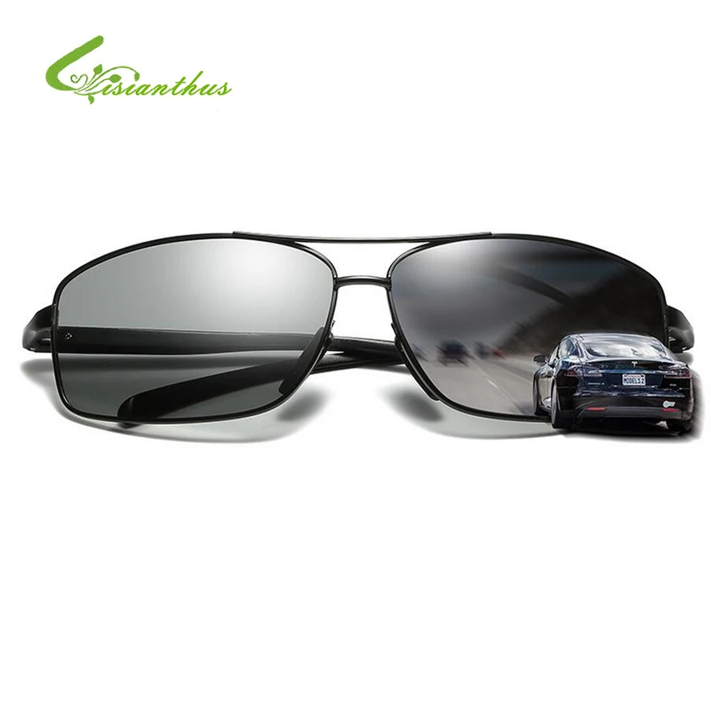 TriEye Photochromic Cycling Sunglasses With Rear-view Mirror - UV-400
