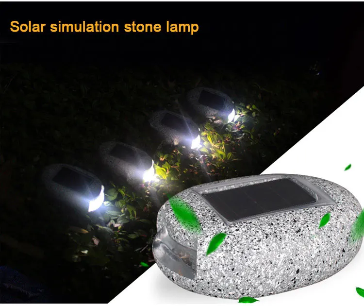 DE.SOUL Solar Rechargeable LED Solar Light Bulb Stone Lamp Outdoor Garden Lamp Decoration Wall Light Waterproof 08