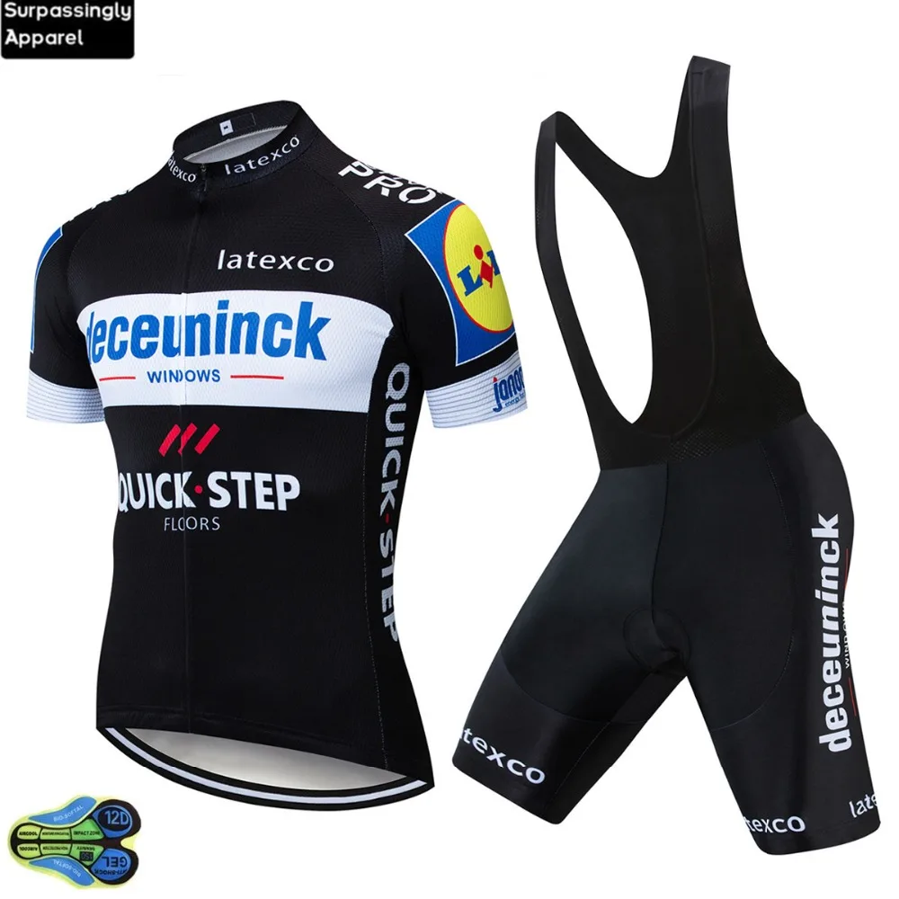 

2019 Newest UCI Team BLACK Quick Step Cycling Jersey Men Cycling Clothing Ropa Ciclismo Jersey Pro Bicycle Bike Clothes Sets 12D