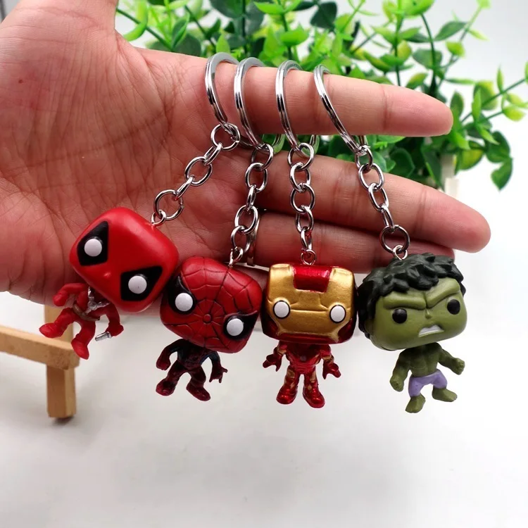 4 шт. в партии Marvel Avengers аксессуары для ключей 3d поп брелок Капитан Америка Тор
