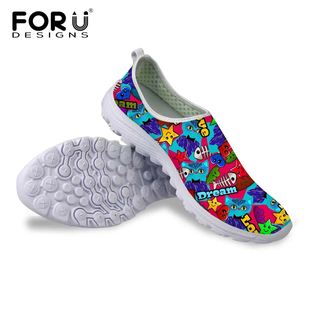 

FORUDESIGNS 2017 Women Casual Shoes,Summer Ladies Breathable Flats Shoes,women Cartoon Shoes Zapatillas Deportivas Size 35-40