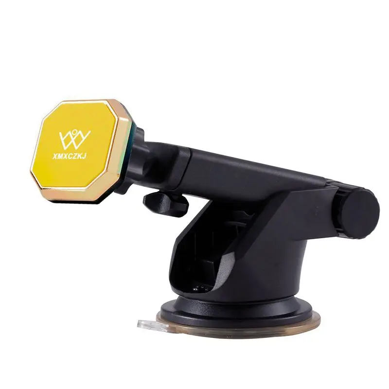 Универсальный магнитный автомобильный держатель для телефона, Регулируемый магнитный автомобильный держатель на лобовое стекло, подставка для iPhone 7, 7 Plus, samsung, gps - Цвет: Yellow Gold