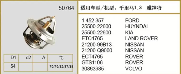 25500-22600 высокое качественный термостат для Kia Nissan Maxima 1.3L для акцента