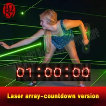 Реальная жизнь escape комната Опора лазерный массив обратного отсчета версия Приключения пройти через зеленый лазерный лабиринт в таймер обратного отсчета jxkj1987