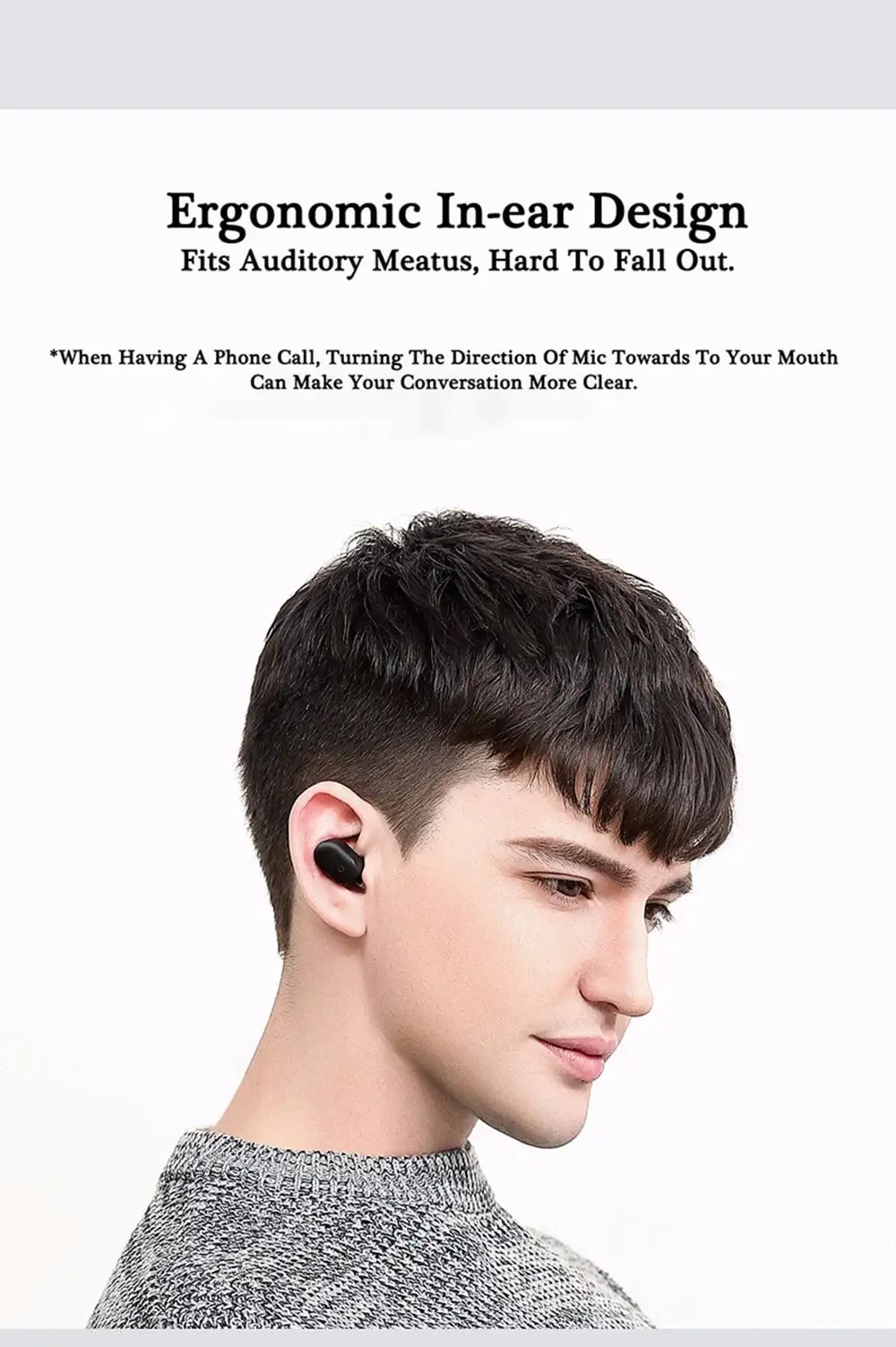 Original Xiaomi LYEJ05LM Mini In-ear Single Bluetooth Earphone Wireless Ultralight IPX4 Waterproof Earbud with Magnetic Charging- Black