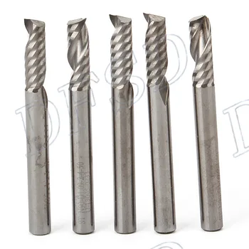 

4mm Metal CNC Router Bits Single Flute Tools Wood Cutting 17mm Pack of 5